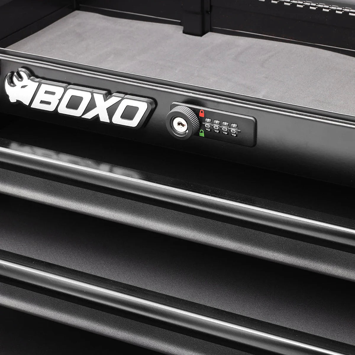 20" 3-Drawer Portable Steel Tool Box | Black/Blue