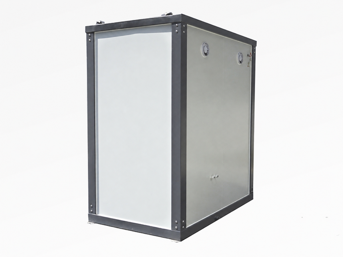 Double Shower Unit – Rear Corner View