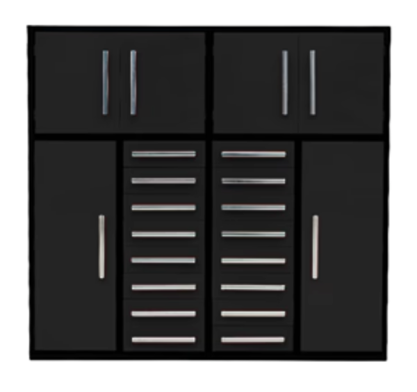 Ultimate Tool Cabinet With Drawers and Cupboards Black