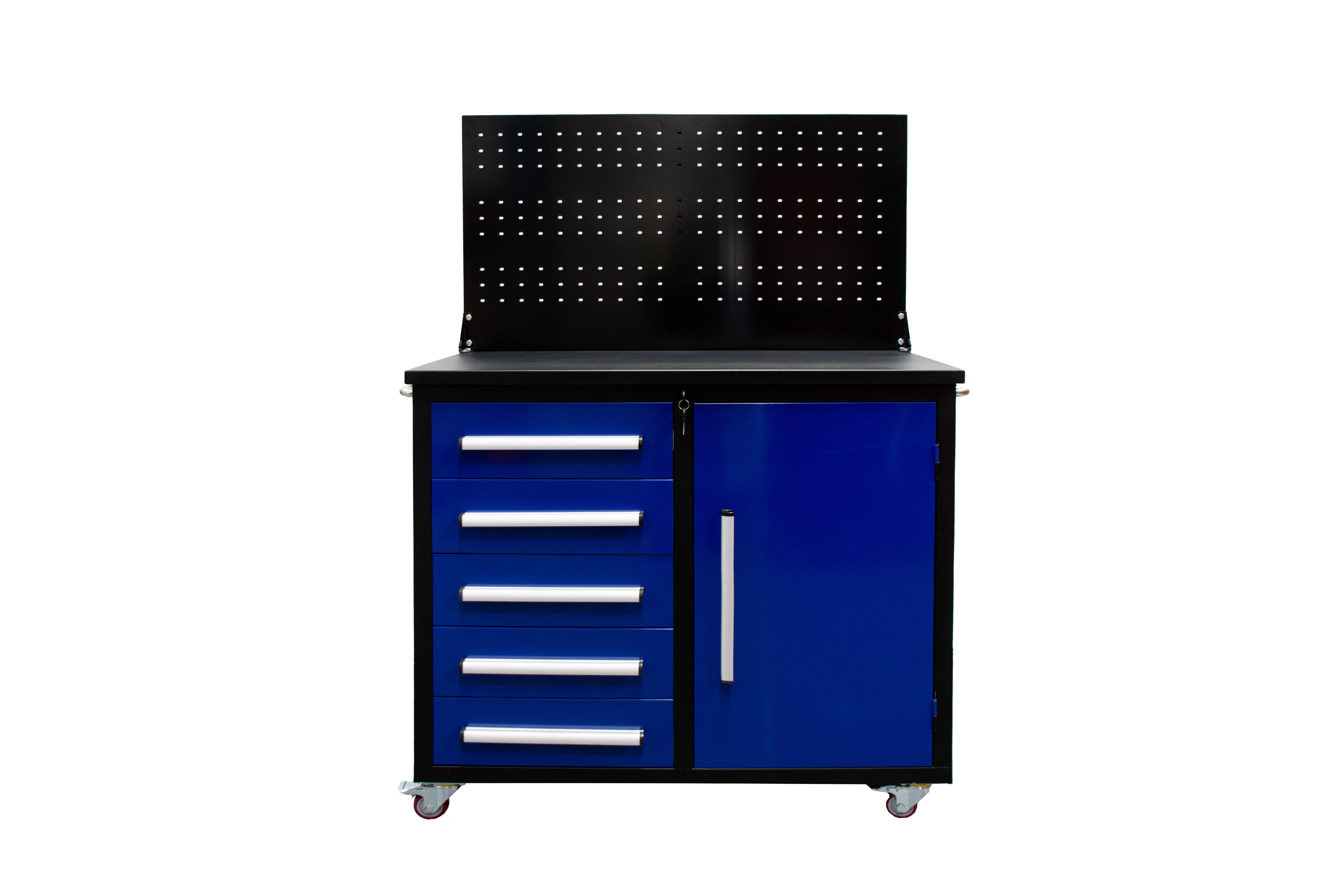 Ultimate Trolley Workbench with Drawers and Cupboard Blue