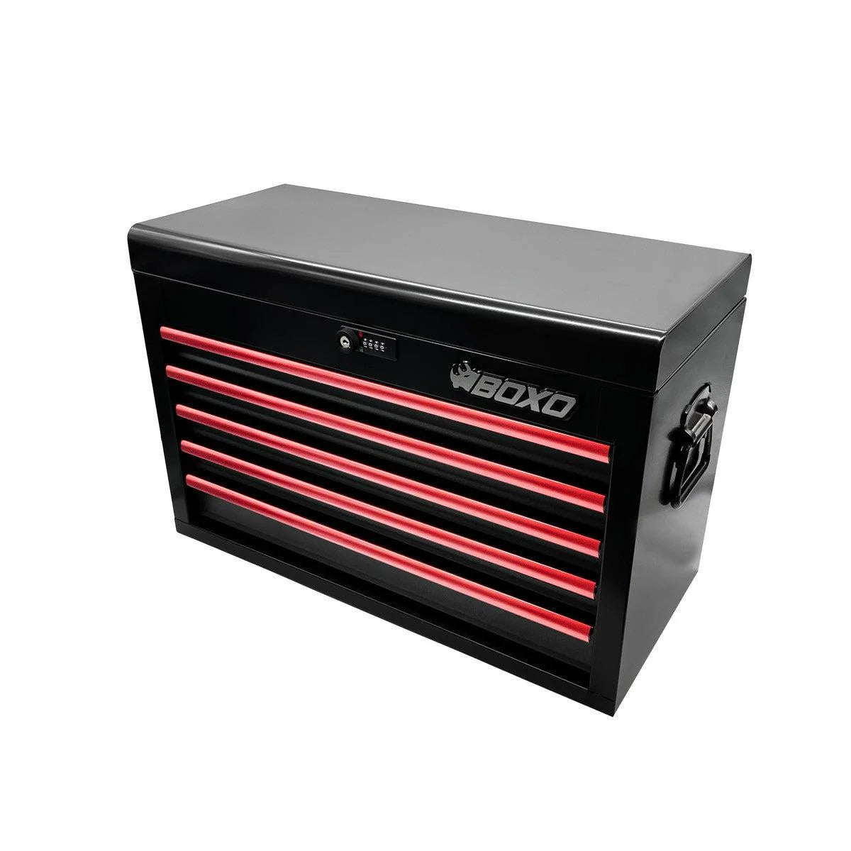 MotoBox | 103-Piece Metric Motorcycle Tool Set with 5-Drawer Hand Carry Tool Box - Black, Black