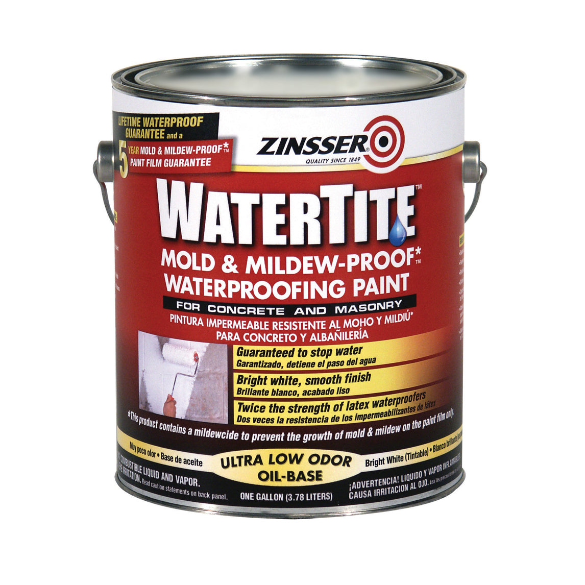 Zinsser WaterTite Waterproof Paint Mould Mildew Proof 3.75L