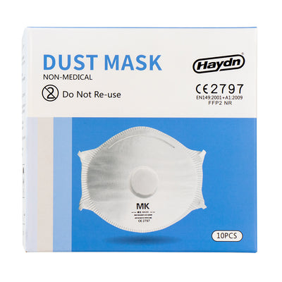 Dust Mask with Valve - P2 - 3 Layer - 10PK