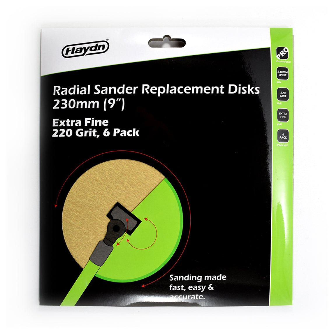 Haydn Radial Sander Replacement Disc 6 Pack
