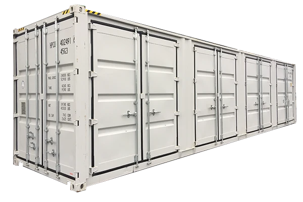 Container 40ft HC 4 opening, end doors and lock box