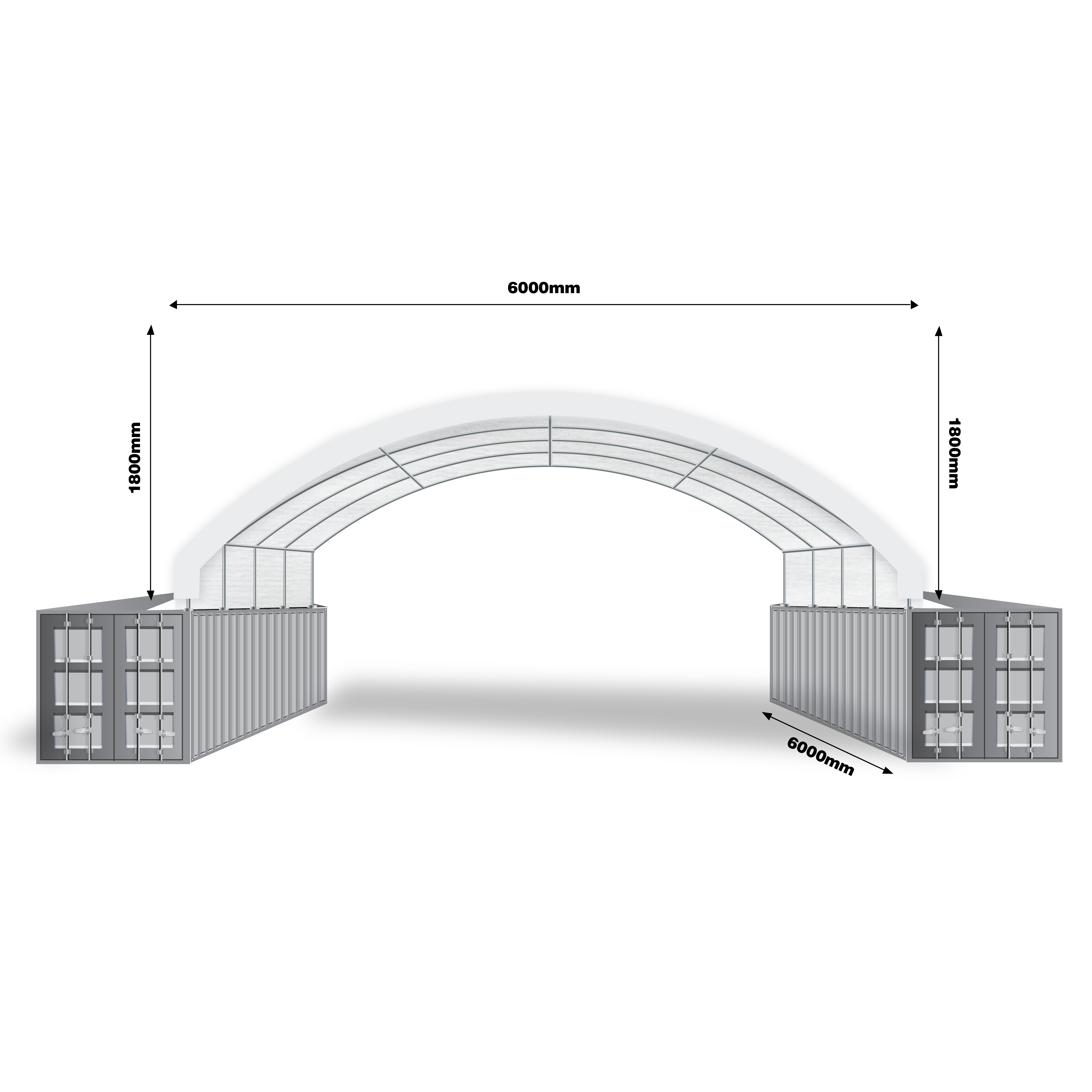 Big Dome Container Shelter 20ft x 20ft