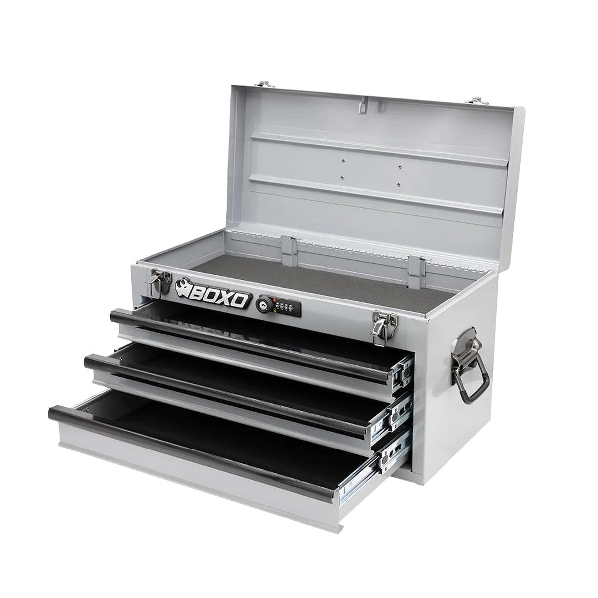 20" 3-Drawer Portable Steel Tool Box | Nardo Grey
