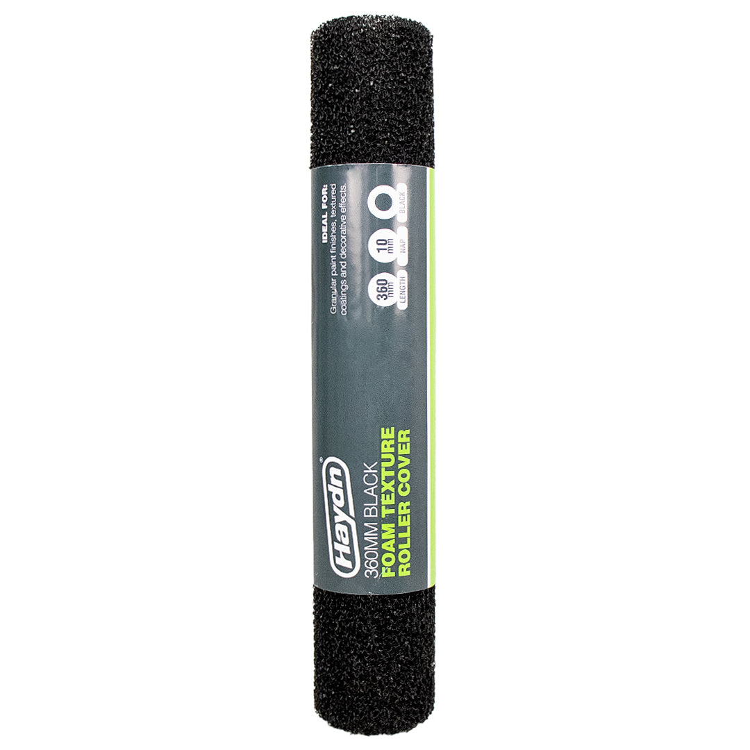 Black Foam Texture Roller Cover