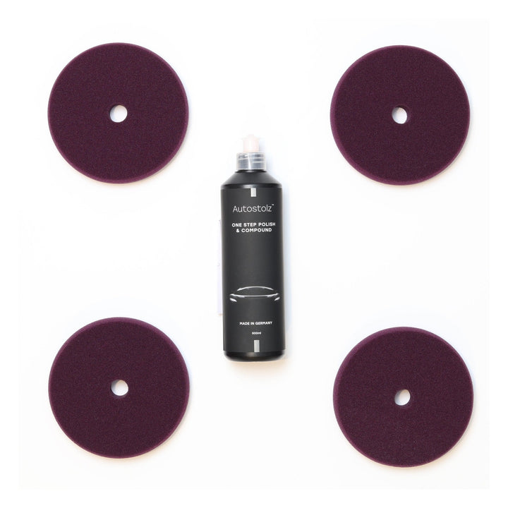 Autostolz Standard One-Step Pad & Polish Kit – 4 Pads + 500ml