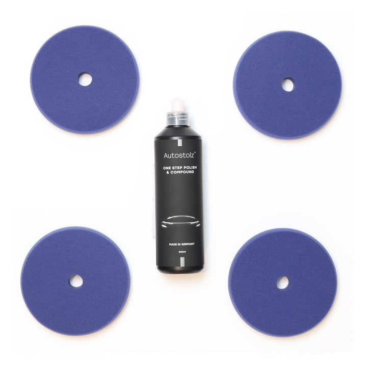 Autostolz Hard-Paint One-Step Pad & Polish Kit – 4 Pads + 500ml