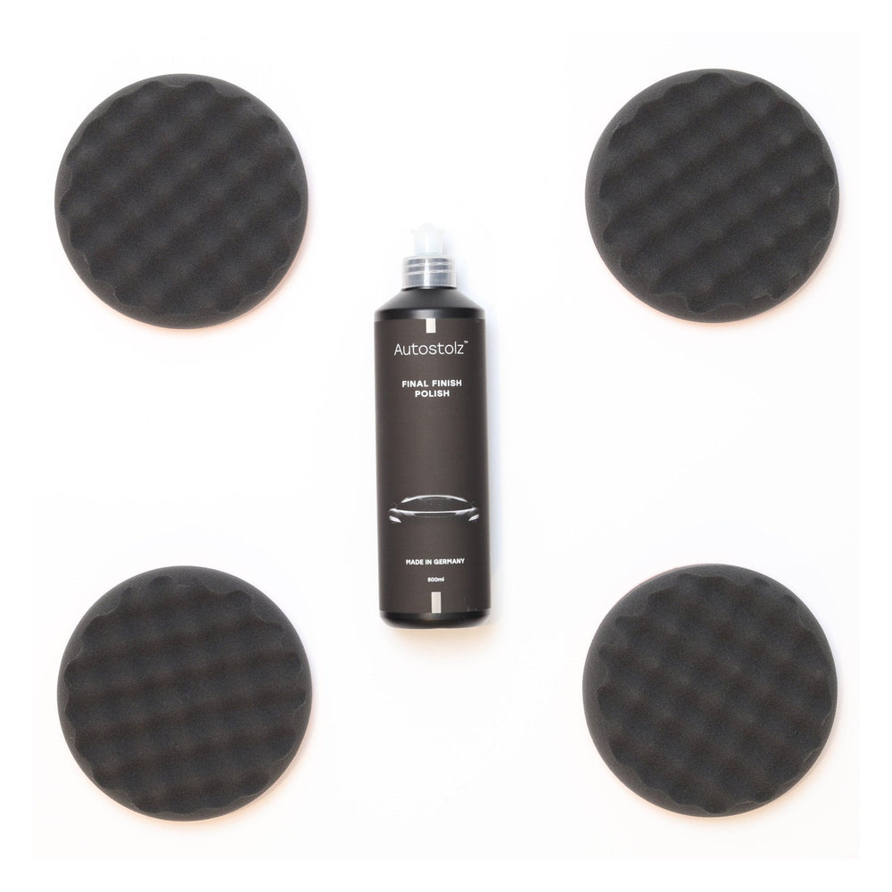 Autostolz Black Cloud Finish Pad & Polish Kit – 4 + 500ml