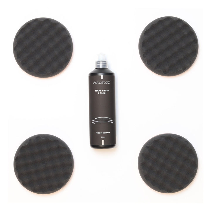 Autostolz Black Cloud Finish Pad & Polish Kit – 4 + 500ml