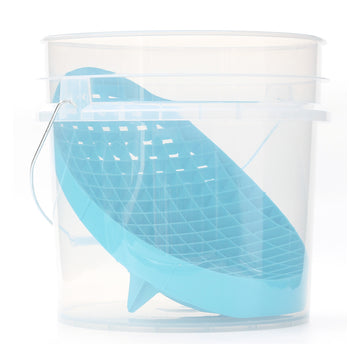 RockCar 17L Clear Wash Bucket & Mitt Slide Kit – Mint Blue
