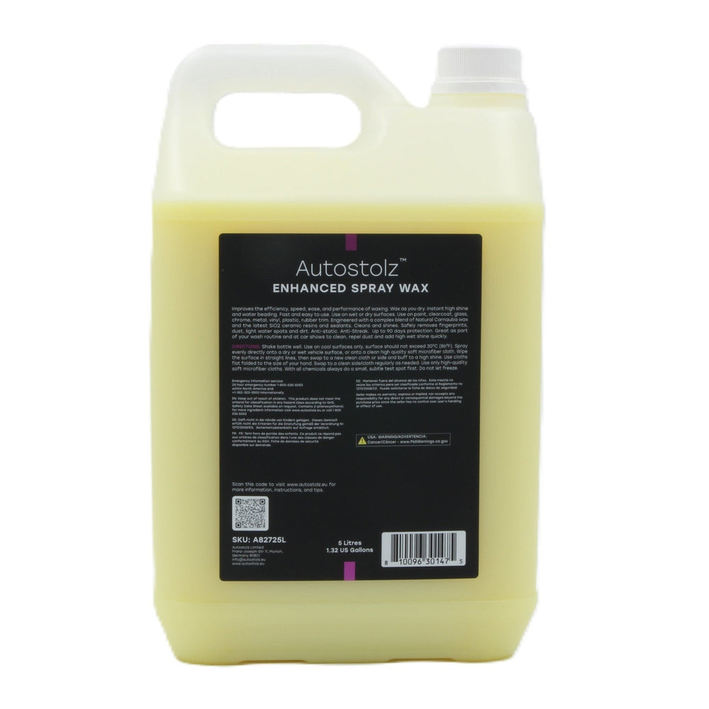 Autostolz Enhanced Ceramic Spray Wax 5 litre – Carnauba & SiO2
