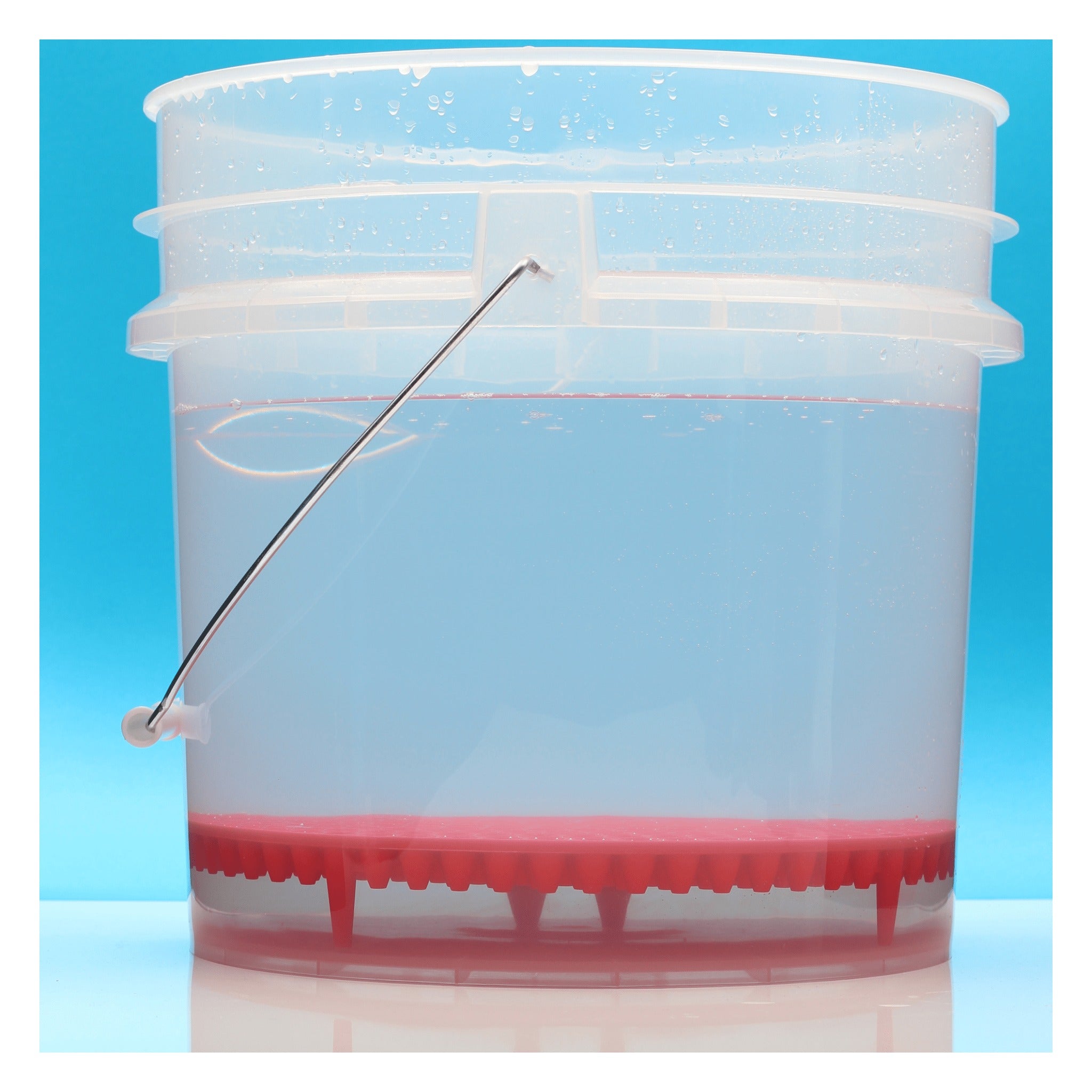 RockCar Clear 17L Wash Bucket & Red Grit Guard Kit
