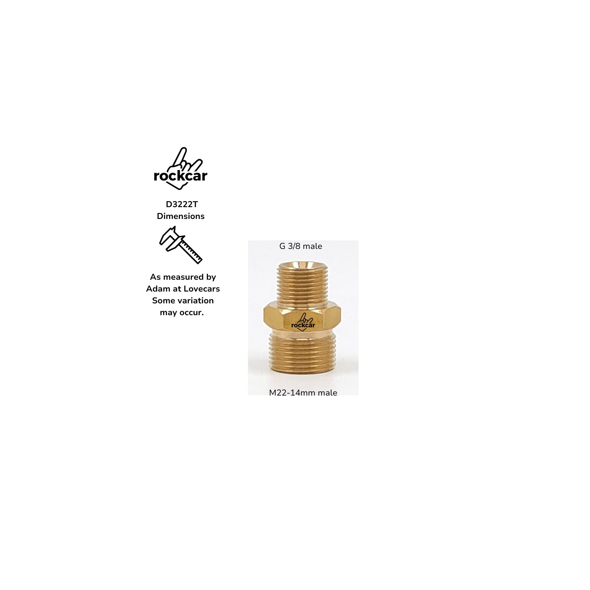M22-14mm Male to G3/8 Male Brass Trigger Adapter