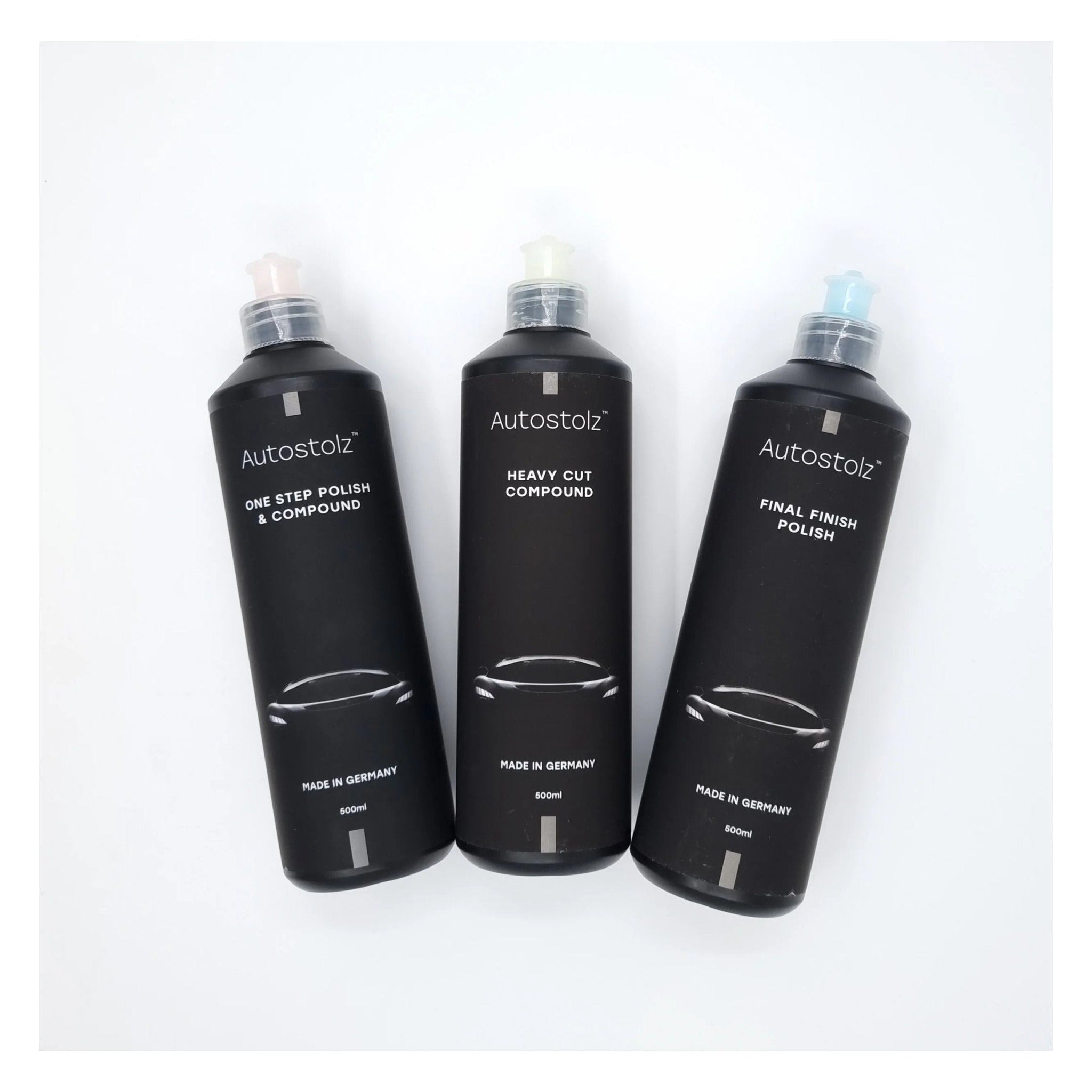 Autostolz Polish & Compound Sampler, 500ml, 3 Pack