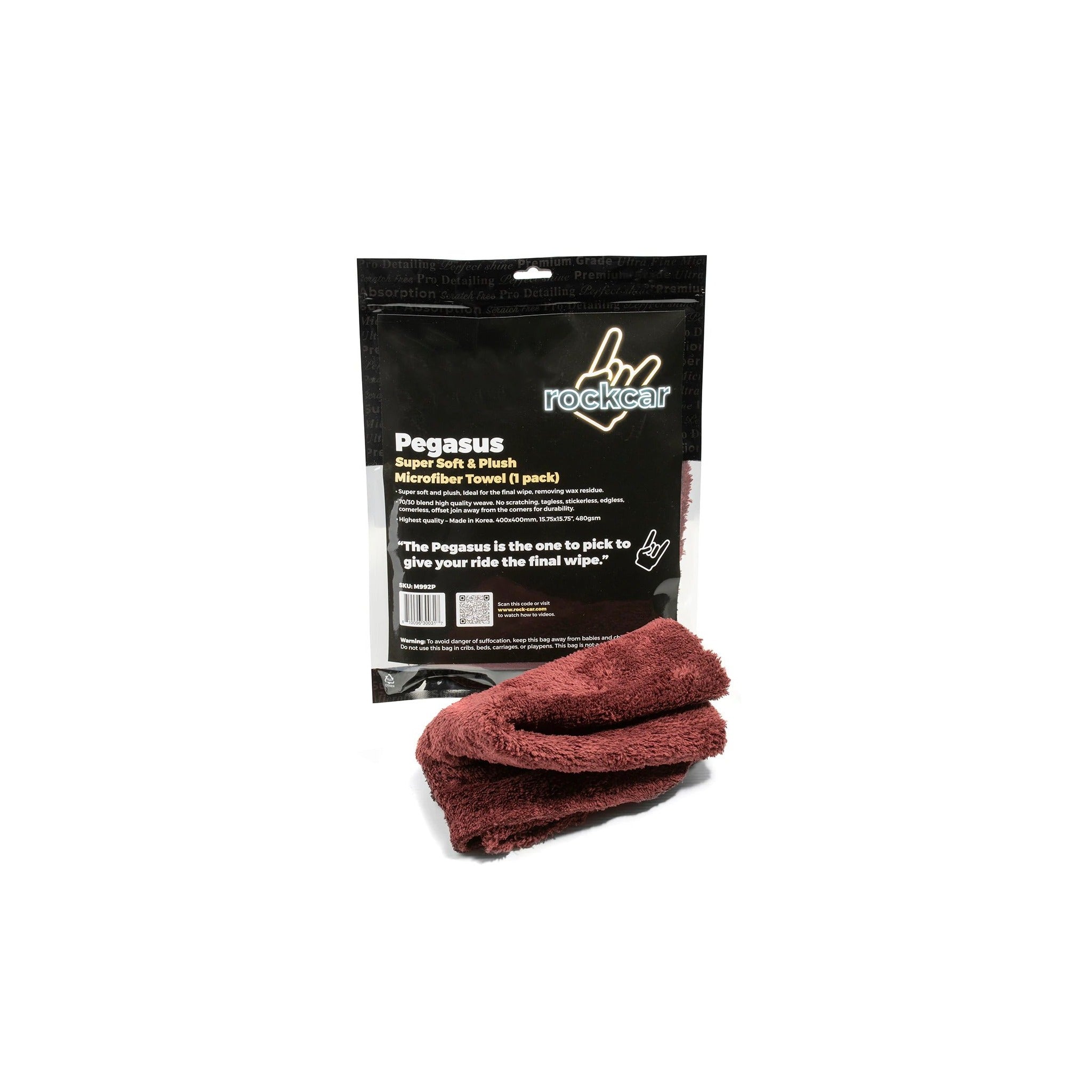 RockCar Pegasus Microfibre Cloth, Pinot Noir, 480gsm