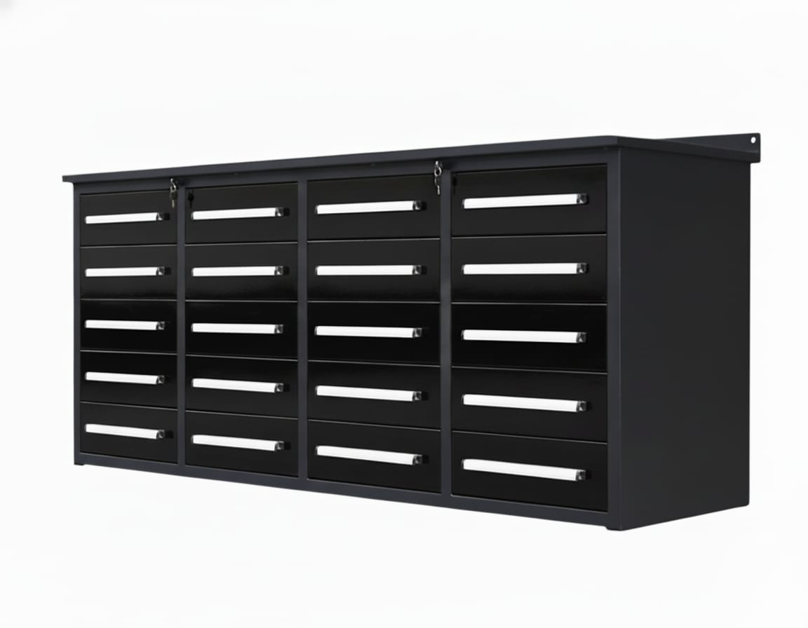 Ultimate Heavy Duty Workbench 20 Drawers Black