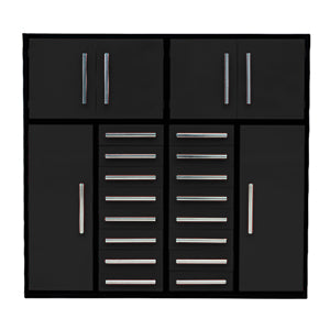Ultimate Tool Cabinet With Drawers and Cupboards Black