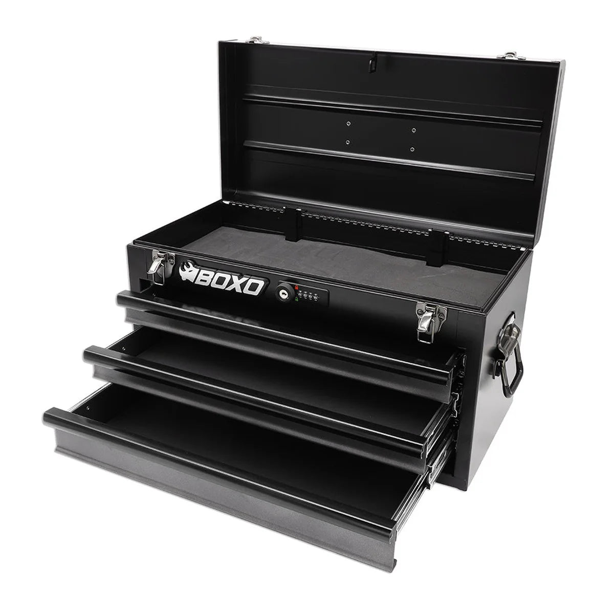 20" 3-Drawer Hand Carry Tool Box - Black, Black