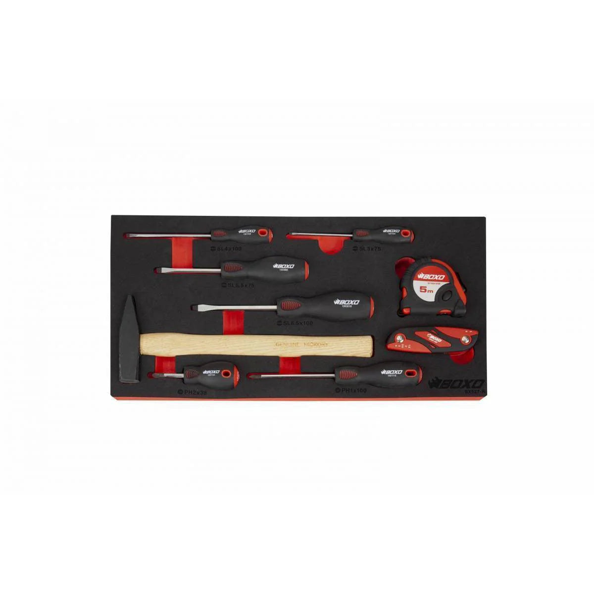 MotoBox | 103-Piece Metric Motorcycle 3-Drawer Hand Carry Tool Box - Black, Blue