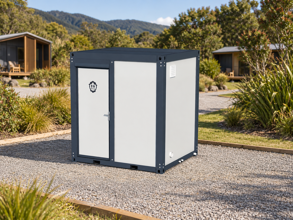Mobile Bathroom at a New Zealand Campground