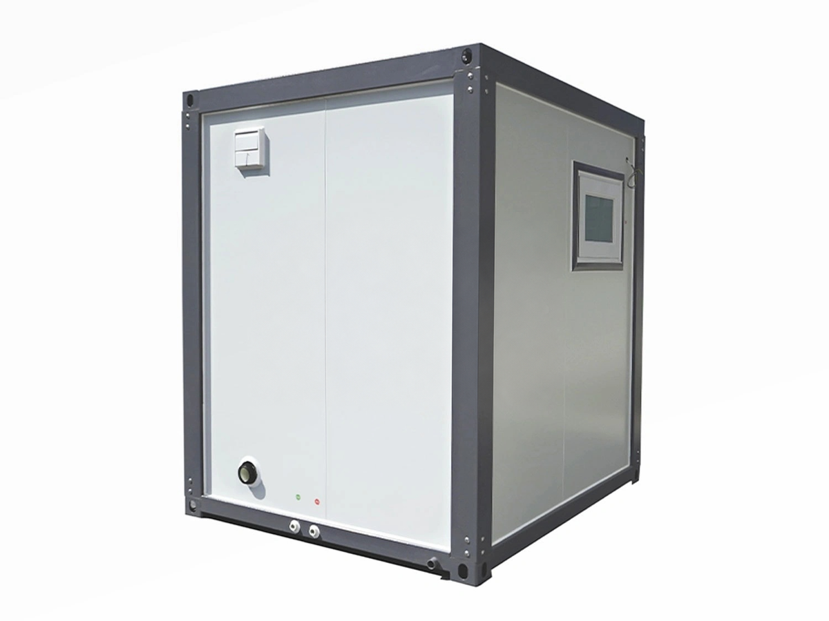 Mobile Bathroom – Rear Three-Quarter View