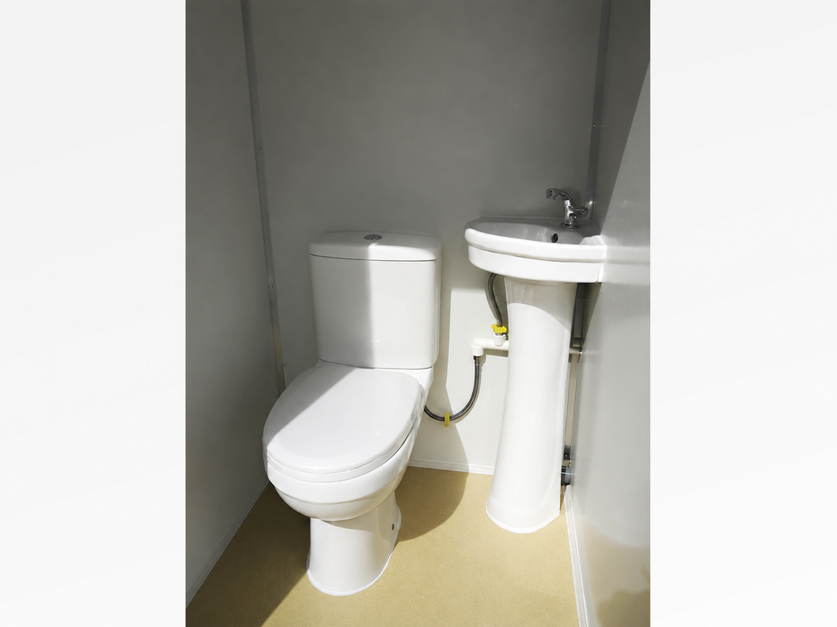 Mobile Double Toilets — interior toilet and hand basin