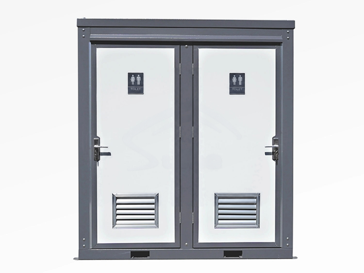 Mobile Double Toilets – Front View