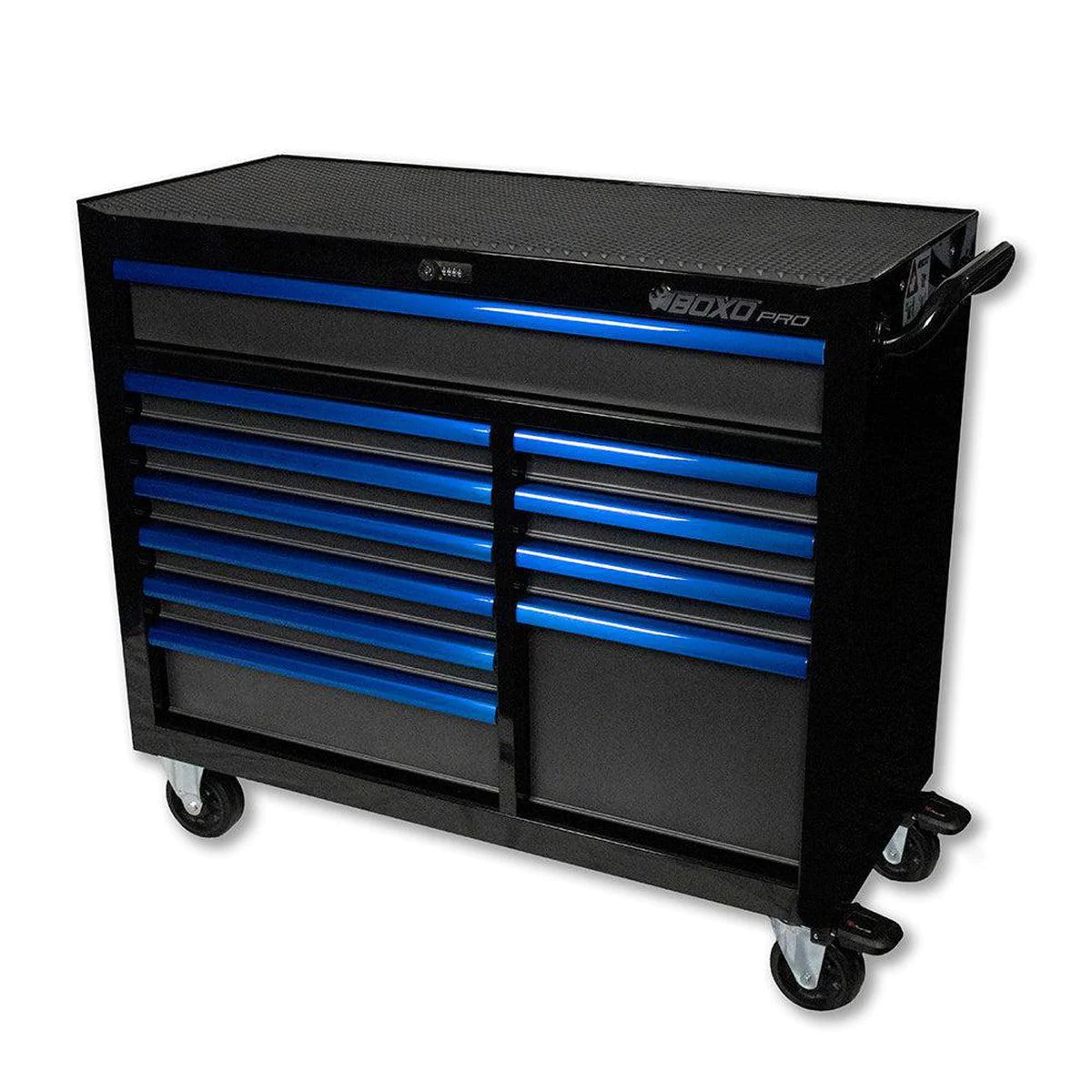 Pro Series | 45" 11-Drawer Bottom Roll Tool Cabinet | Gloss Black