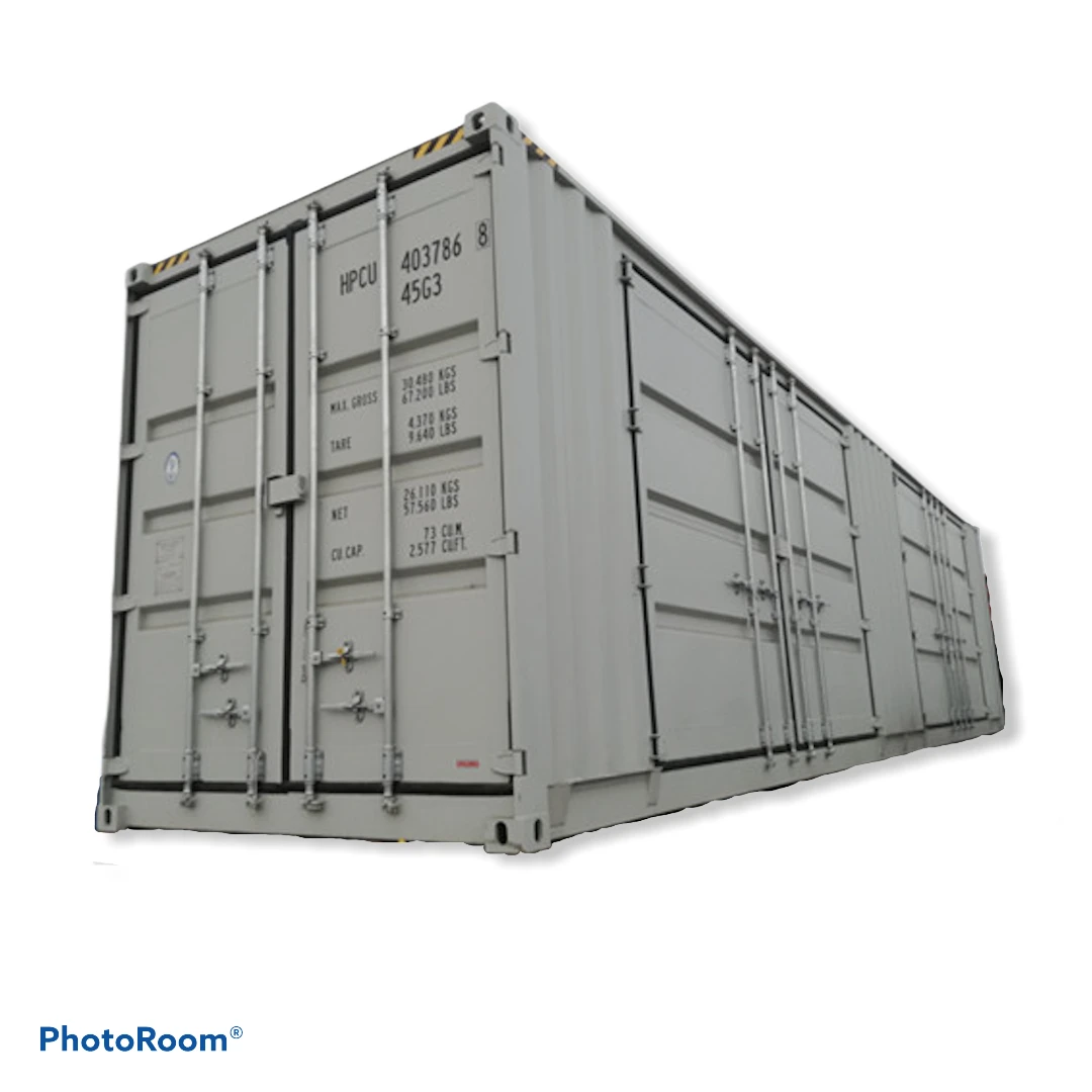 Container 40ft HC 2 opening, end doors and lock box