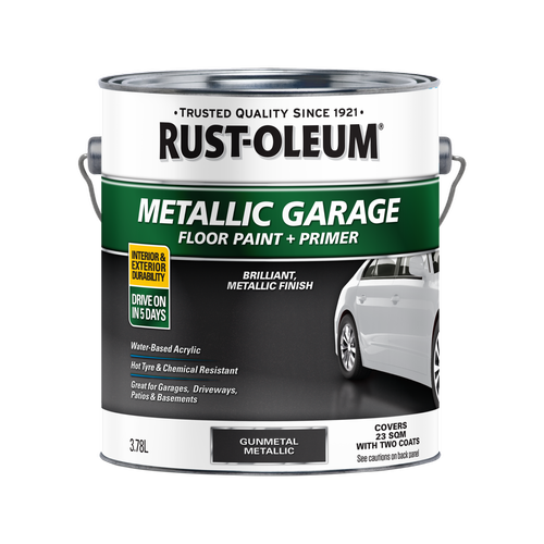 Rust-Oleum Concrete and Garage Floor Paint Metallic Gunmetal 3.78L