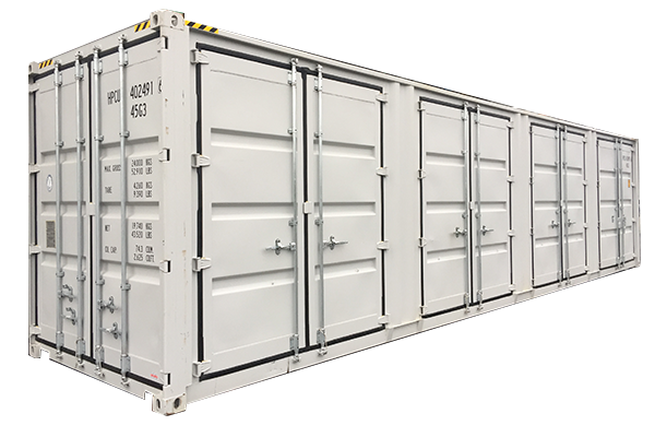 Container 40ft HC 4 opening, end doors and lock box