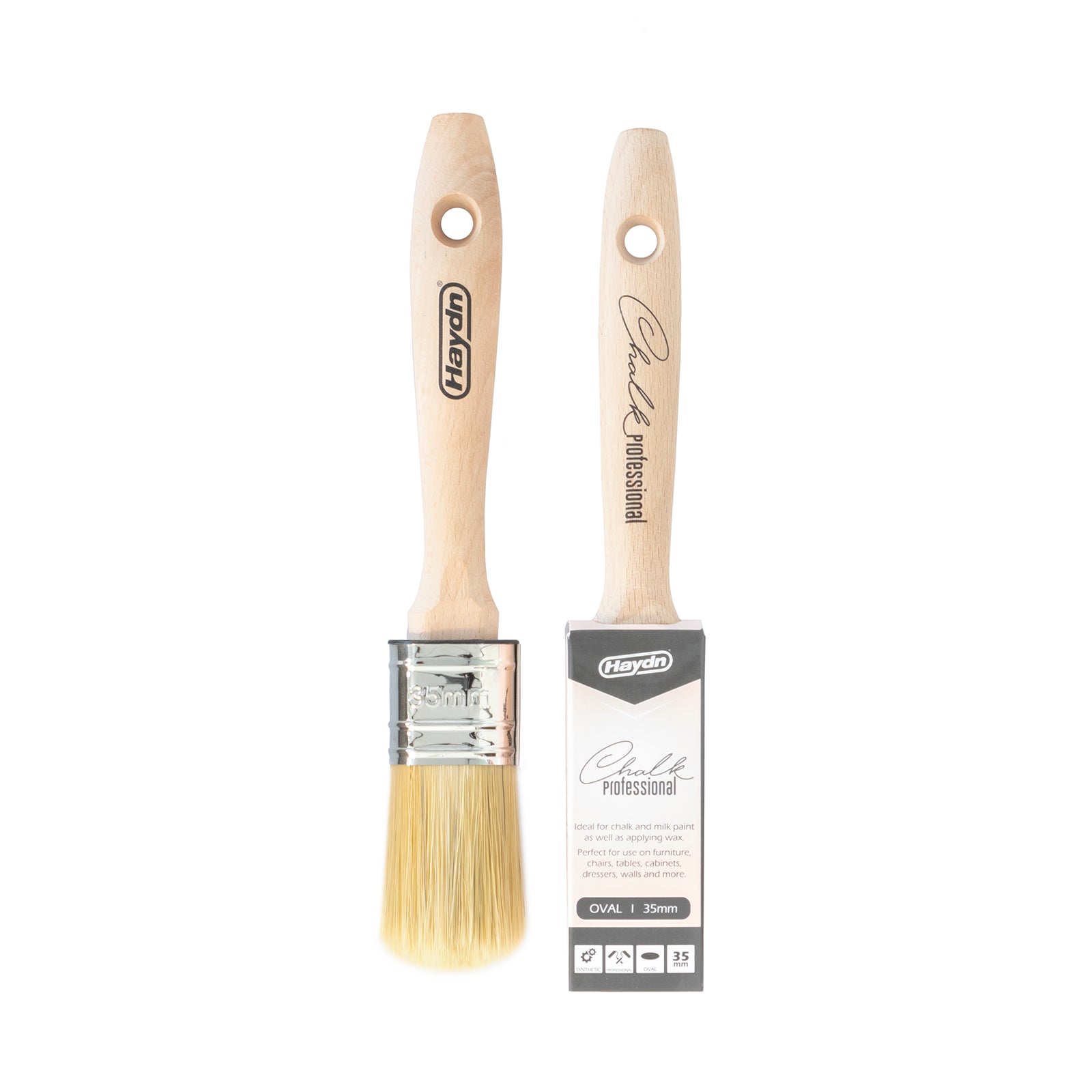 Haydn Chalk Professional Brush Oval 35mm